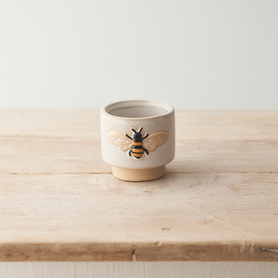 Bee Stoneware Plant Pot