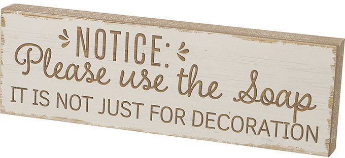 Bathroom Wooden Plaque