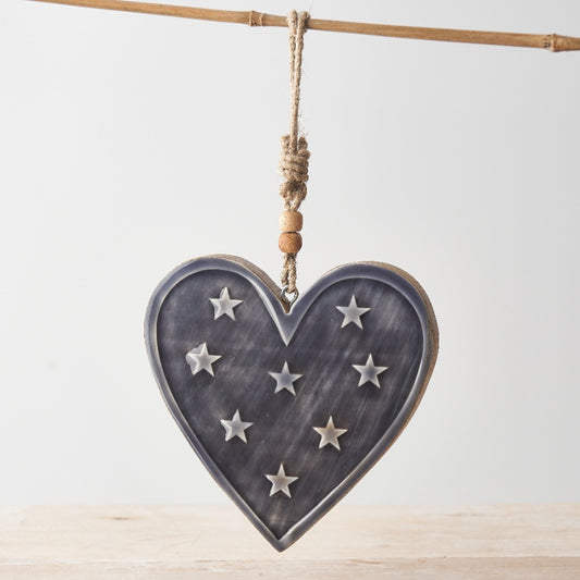 Wooden Enamel Hanging Heart