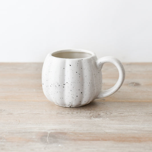 Speckled White Pumpkin Mug