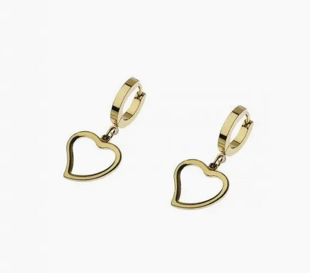 Hoop Earring With Heart