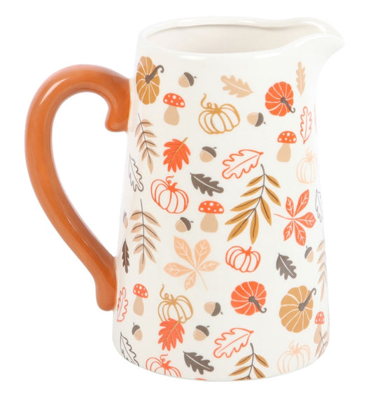 Autumn Leaves & Pumpkin Jug