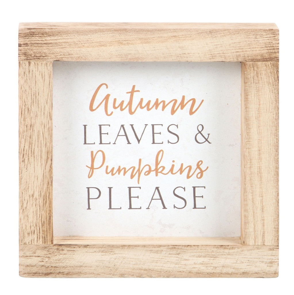 Autumn Leaves Wooden Frame