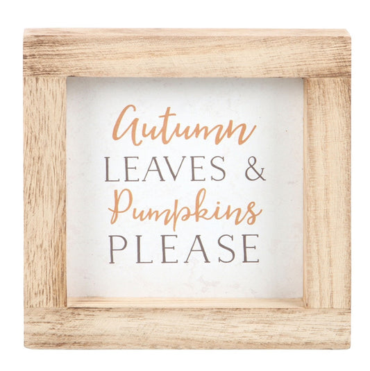 Autumn Leaves Wooden Frame