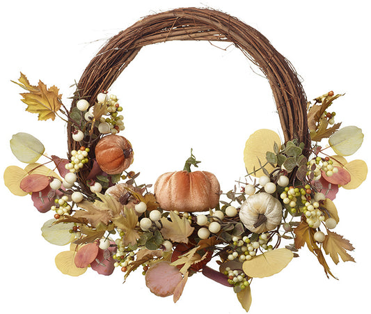 Pumpkin & Berry Rustic Wreath