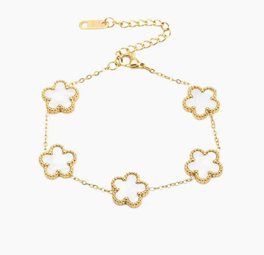 Clover Bracelet White