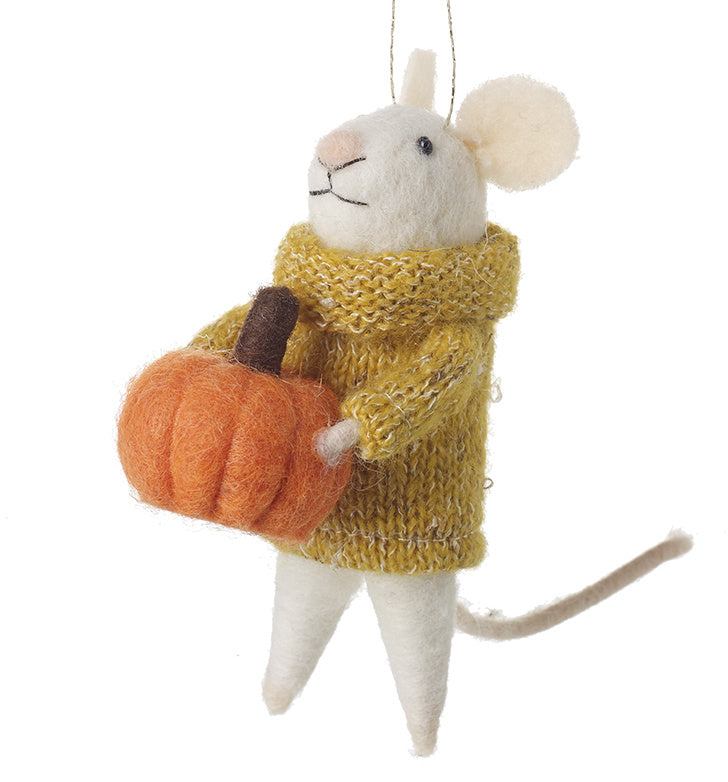 Felt Pumpkin Mouse