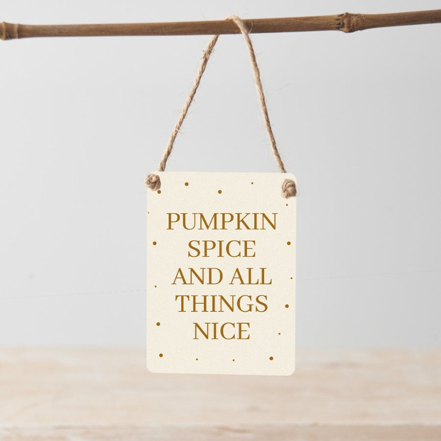 Pumpkin Spice Mini Metal Sign