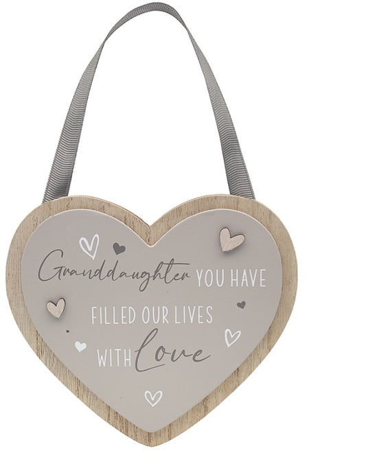 Granddaughter Heart Plaque