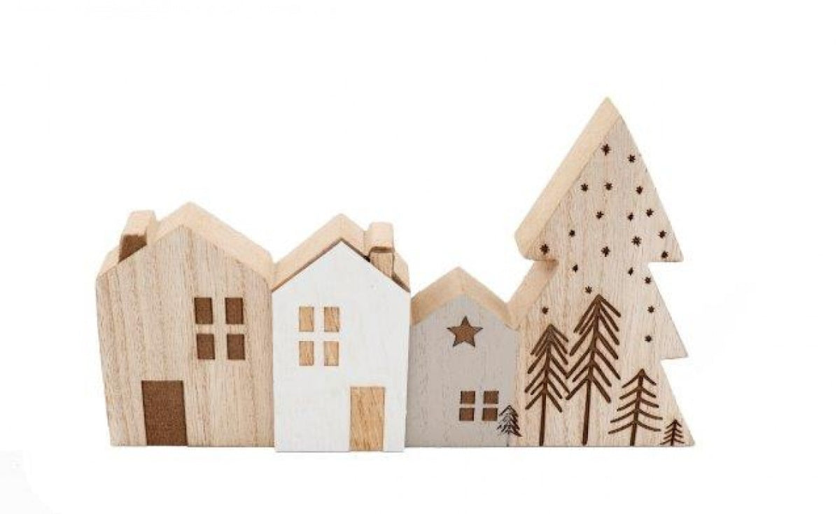 Wooden Festive House Decoration