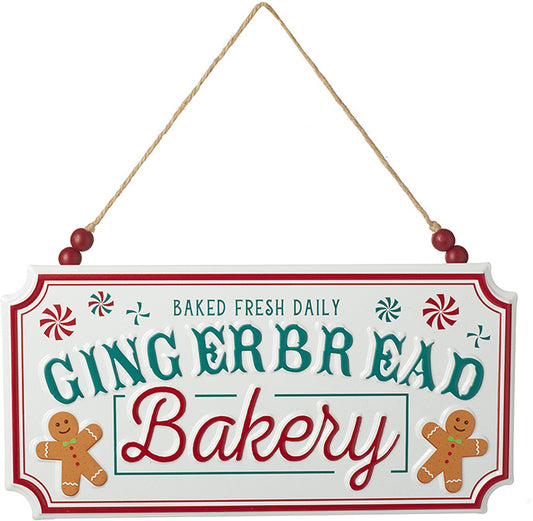 Gingerbread Bakery Metal Hanging Sign