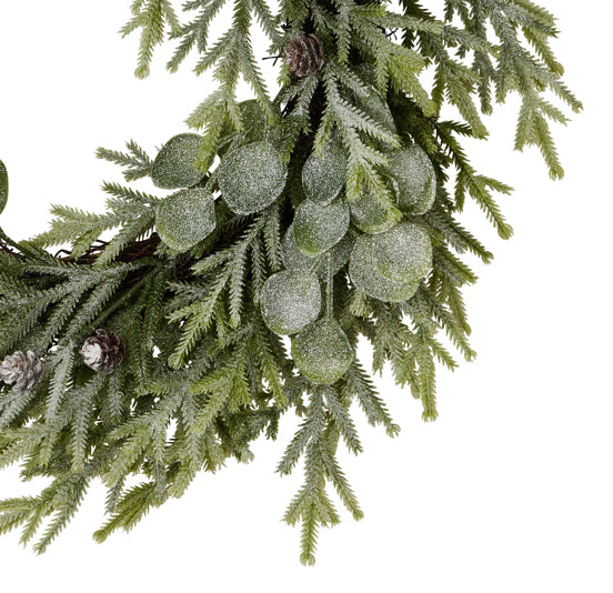 Frosted Pine & Eucalyptus Wreath