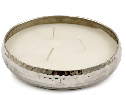 Silver Hammered Candle