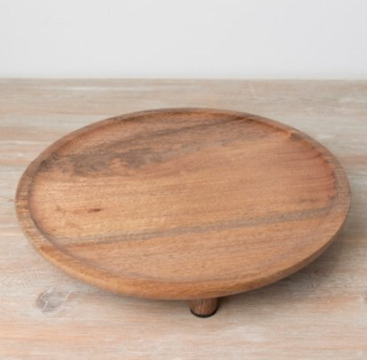 Round Wooden Board With Feet