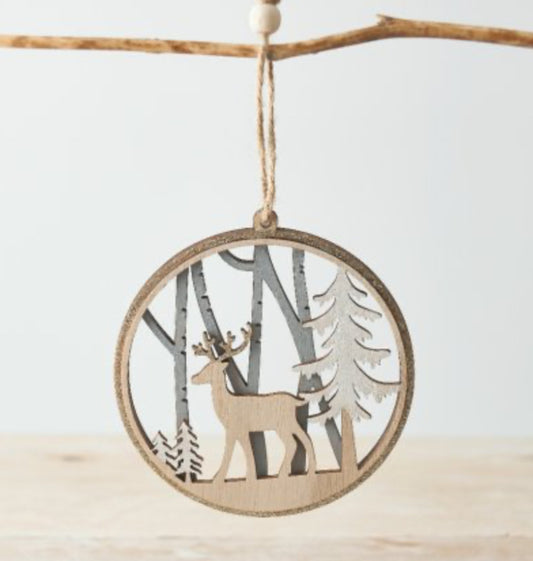 Christmas Scene Wooden Hanging Decoration