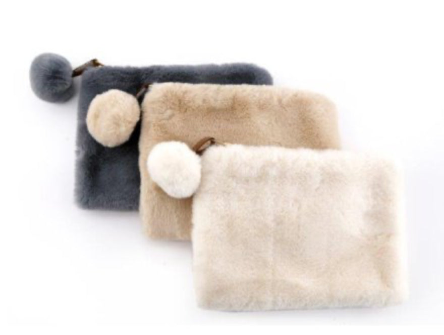 Faux Fur Make Up Bag