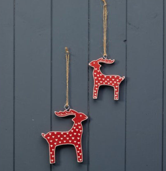 Red Reindeer Hanging Decoration