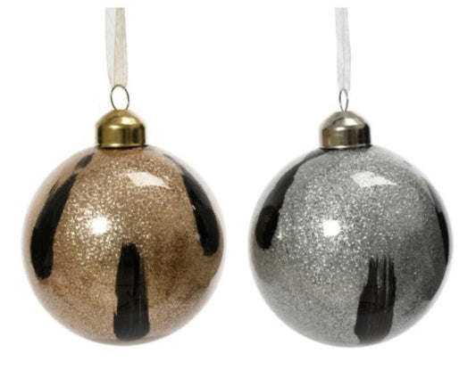 Glass Glitter Bauble