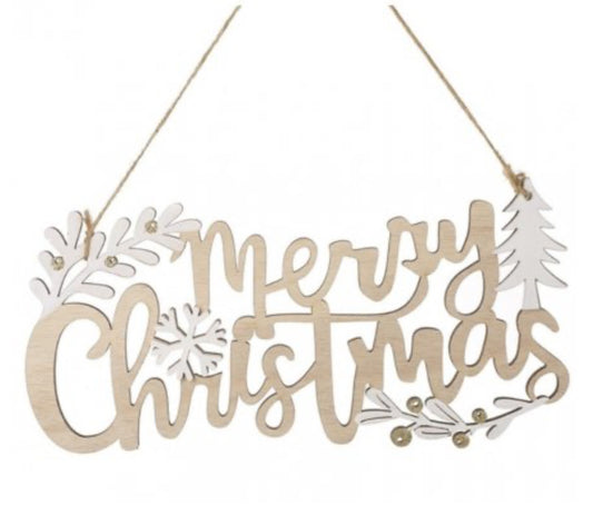 Wooden Merry Christmas Sign