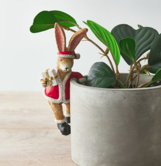 Santa Rabbit Pot Hanger