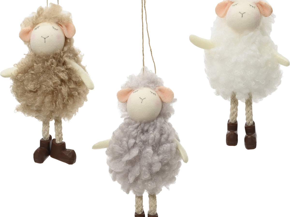 Sherpa Dangly Sheep Decoration