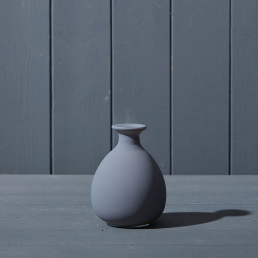 Grey Matte Bud Vase