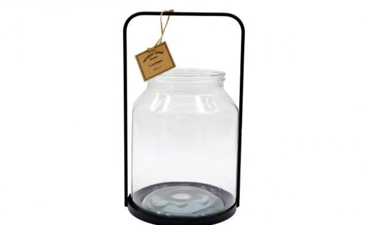 Glass Hurricane Lantern Large