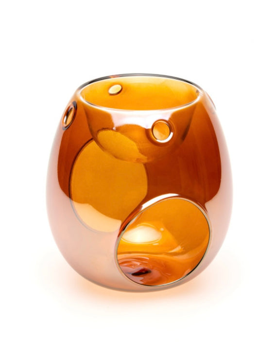 Glass Wax Warmer Amber