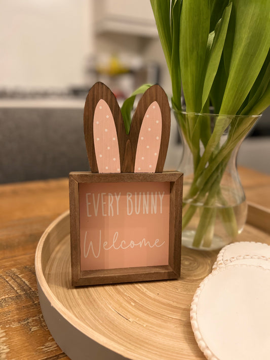 Pink Bunny Plaque