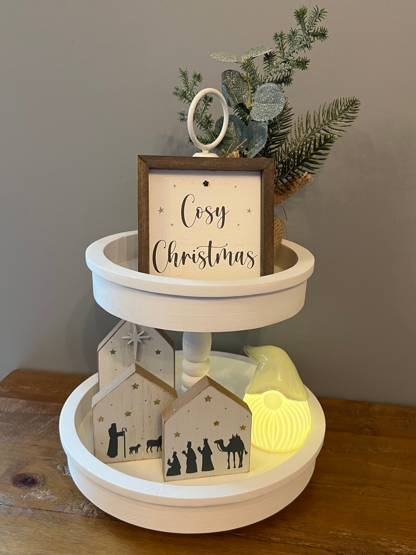 White Tiered Tray