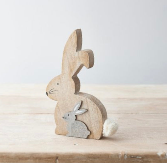 Wooden Rabbit Ornament