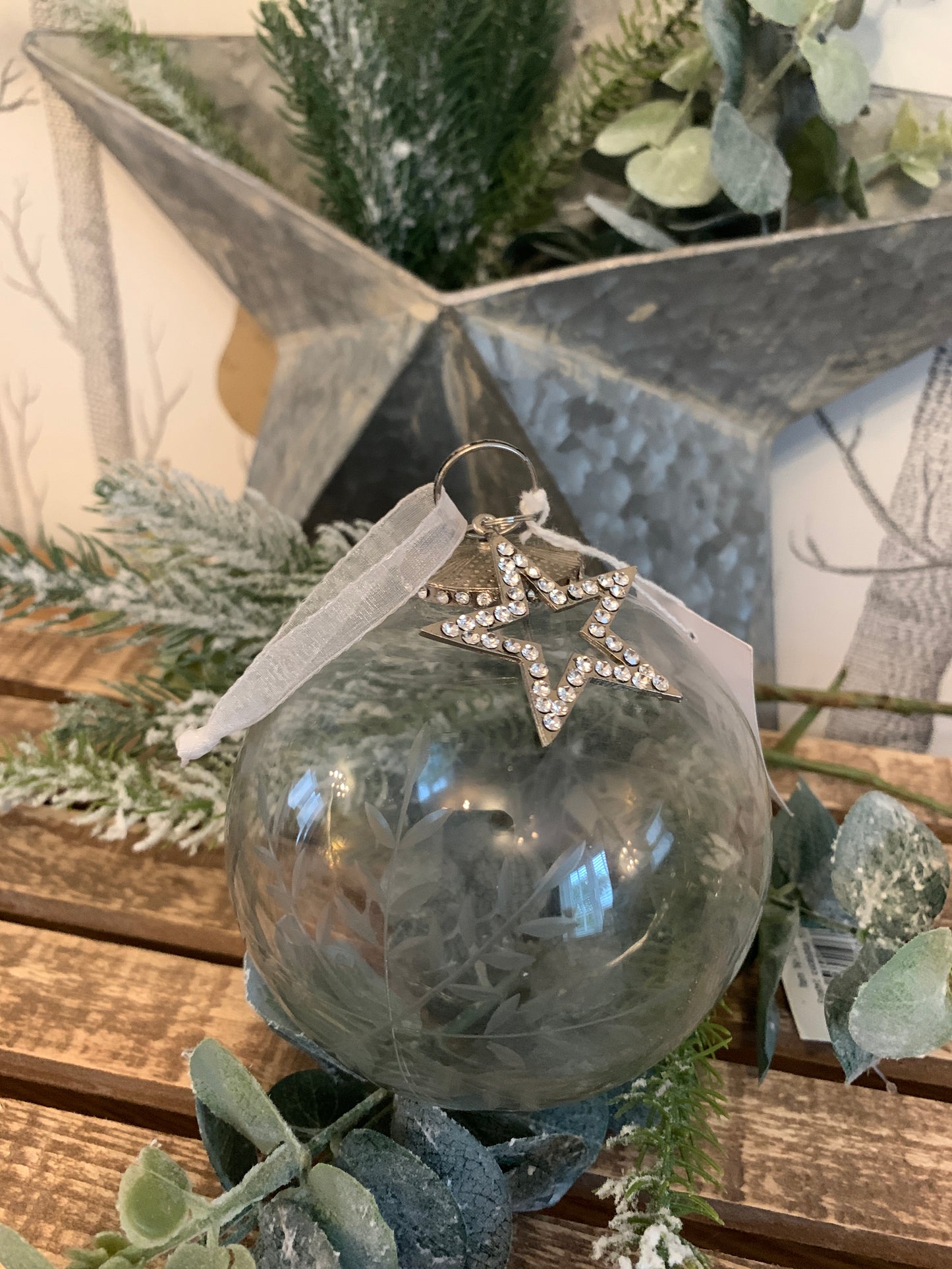 Large Star Glass Baubles